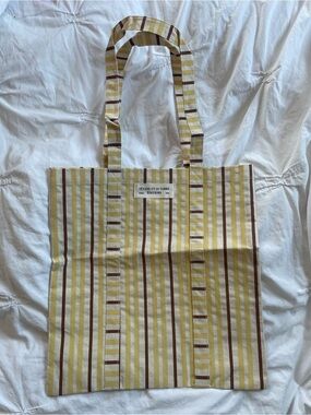 NWOT Sézane Yellow Stripe Tote Bag